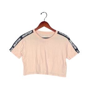 Hollister T-Shirt Bundle (2) Women’s XS/S Pink/Mauve SS Logo Cropped Y2K Casual
